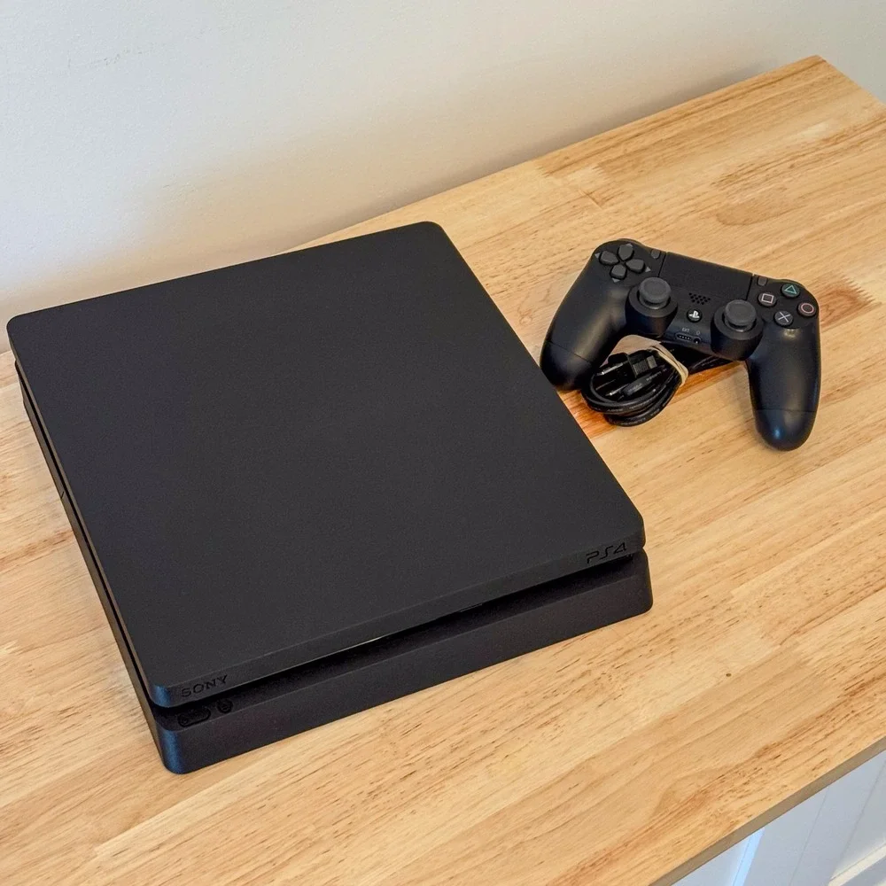 Sony PlayStation 4 Slim 1TB Console Black with DualShock 4 Controller